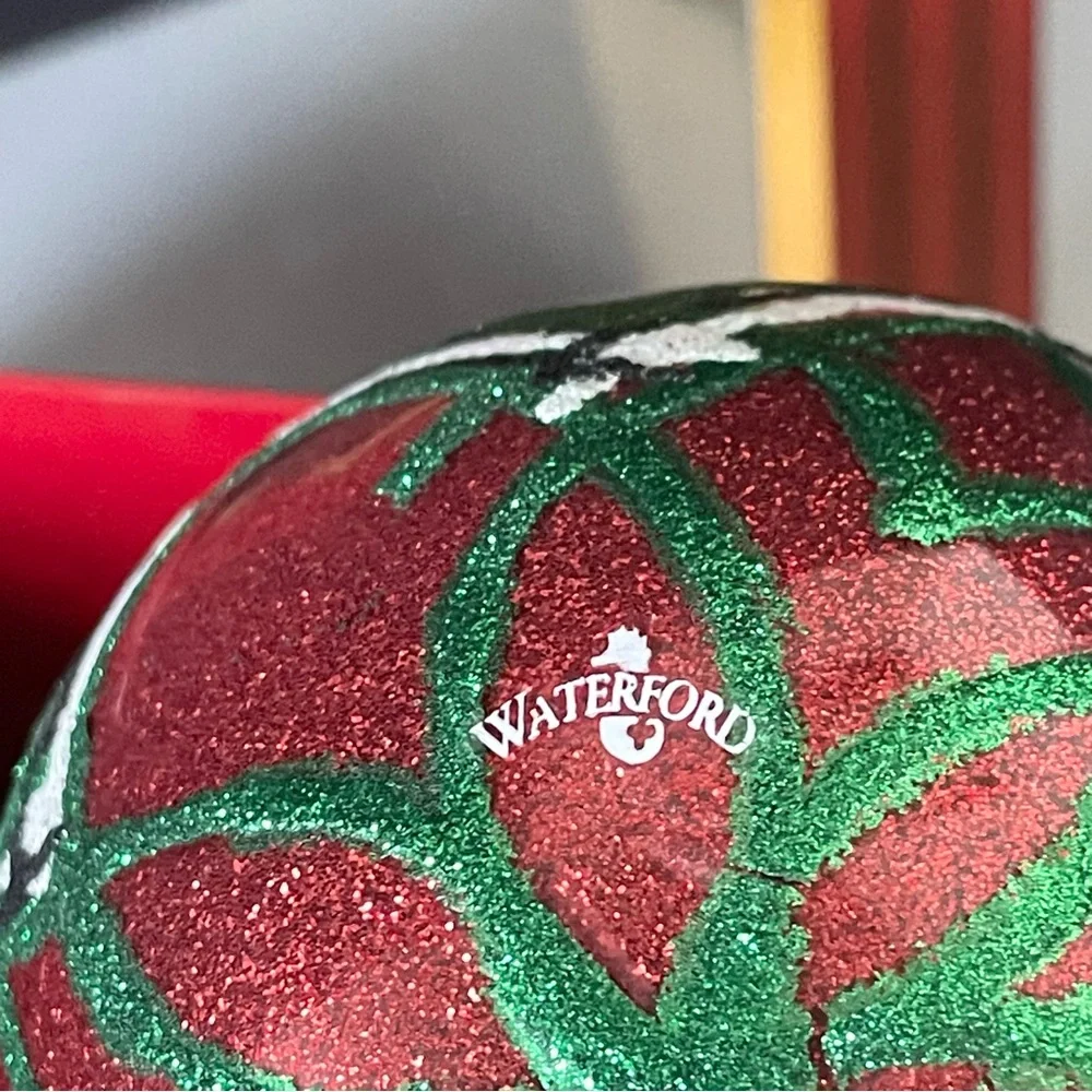 Plaid Glitter Ball Ornament - Holiday Heirloom by Waterford